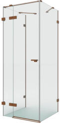 NEW TRENDY Eventa Copper Brushed cabină de duș 100x90 cm dreptunghiular cupru periat/sticlă transparentă EXK-8121 (EXK8121)