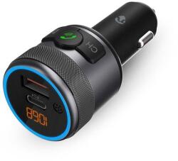 Nedis FM transmitter, Bluetooth, PD 18 W / PD 24 W, Gyorstöltés, Basszuskiemelés, Google Asszisztens / Siri (CATR3024BK) (CATR3024BK)