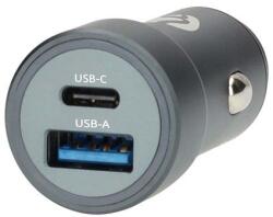 Nedis CCH1C1A48W szivargyújtós autós töltő, 48 W | 1, 5 / 2, 0 / 3, 0 A, USB-A / USB-C, automatikus feszültségválasztás (CCH1C1A48WBK) - elvo