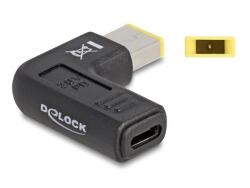 Delock Laptop töltőkábel adapter USB Type-C anya - Lenovo 11, 0 x 4, 5 mm apa 90 fokban hajlított (60003)