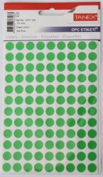 Tanex Etichete autoadezive rotunde, D10 mm, 540 buc/set, TANEX, verde (TX-OFC-128-GR)