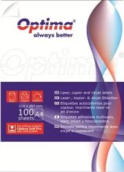 Optima Etichete albe autoadezive 51/A4, 70 x 16.9 mm, 100 coli/top, Optima (OP-451070169)