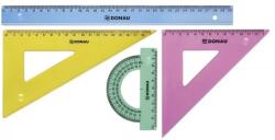 DONAU Set geometrie mare, contine: rigla 30cm, raportor, echer 13cm, echer 19cm, DONAU - culori asortate (DN-7084904PL-99)