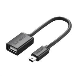 UGREEN Cablu adaptor UGREEN US249 cu mufă USB - miniUSB, OTG, NEGRU (10383)