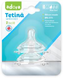 ADORA Tetina anticolici cu flux redus, 0-3 luni, 2 bucati, Adora