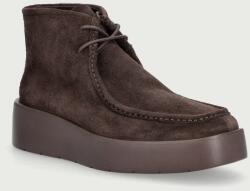Calvin Klein botine cu platformă pentru femei FLATF LACE UP APR CUT BOOT 9BY2-OBDZ2G_89X