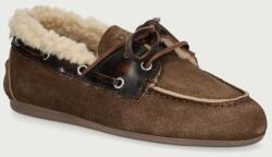 Posa mocasini pentru femei din piele întoarsă Boat Loafer 9BY2-OBDZ5Z_89X