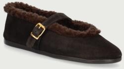 Posa balerini din piele întoarsă St. Moritz Ballet Flats 9BY2-OBDZ67_89X