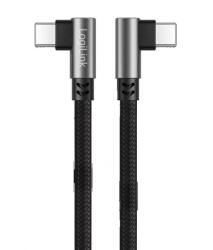 LogiLink Cablu USB 2.0 type C T-T unghi/unghi 90 grade 100W 3m brodat Negru, Logilink CU0463 (CU0463)