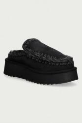 Mou șlapi mocasini pentru femei din piele întoarsă Clog Eskimo Platform 9BY2-KLDZML_99X