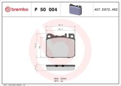 BREMBO fékbetét készlet P50 004