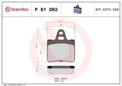 BREMBO fékbetét készlet P61 062