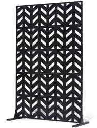 VEVOR 119 cm × 183 cm-es, 5 részes, szabadon álló, fekete acél válaszfal