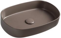ISVEA Isvea, INFINITY OVAL kerámia mosdó, pultra szerelhető, 55x36cm, bézs, 10NF65055-2H (10NF65055-2H)