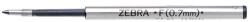 Zebra Rezervă pentru pix cu bilă, 0, 24 mm, ZEBRA "F", neagră