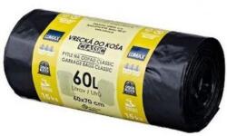 Lumax Saci de legare 60 ℓ LDPE 28 mic. 60 x 70 cm, negru (15 buc)