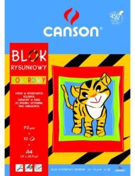 Canson Hârtie colorată A4, amestec de 10 culori, 80g „Școală