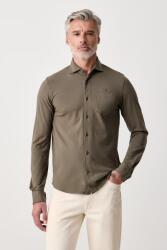 Aeronautica Militare férfi ing pamut elasztánnal - zöld L - answear - 33 990 Ft