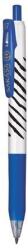 Zebra Géltoll, 0, 33 mm, nyomómechanizmus, csíkos test, ZEBRA "Sarasa Clip", kék