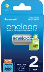 Panasonic eneloop 2000mAh HR6 BK-3MCDE/2CP EKO NiMh ceruza akkumulátor AA újratölthető elem (Panasonic-eneloop-HR6-2CP-2000)