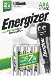 Energizer 600mAh HR03/4BP NiMH mikro akkumulátor AAA újratölthető elem (Energizer-Universal-HR03-4-600)
