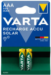 VARTA Solar 550mAh HR03/2BP 56733 NiMh mikro akkumulátor AAA újratölthető elem (Varta-Solar-HR03-2-550)