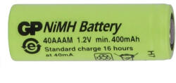 GP Batteries 400mAh 2/3AAA 40AAAM NiMH mikro akkumulátor AAA újratölthető elem (GP-2-3AAA-400)