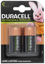 Duracell 3000mAh HR14/2BP DC1400 MEZZA TORCIA NiMh baby akkumulátor C újratölthető elem (Duracell-HR14-2-3000)