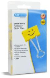 Rapesco Iratkapcsok, 25 mm, RAPESCO, "Fun", sárga, 35 db