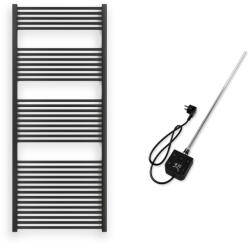  Törölközőszárító radiátor elektromos fűtőpatronnal 75 x 180 cm - Nero Italia AF-05-800W (fekete)