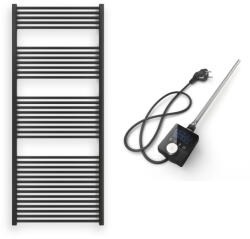  Törölközőszárító radiátor elektromos fűtőpatronnal 75 x 180 cm - Nero Italia AF-13-800W (fekete)