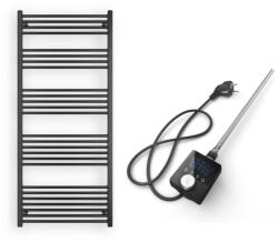  Törölközőszárító radiátor elektromos fűtőpatronnal 75 x 170 cm - Nero Italia AF-13-800W (fekete)