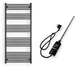  Törölközőszárító radiátor elektromos fűtőpatronnal 75 x 170 cm - Nero Italia C-800W (fekete)