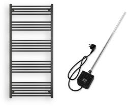  Törölközőszárító radiátor elektromos fűtőpatronnal 75 x 160 cm - Nero Italia AF-05-800W (fekete)