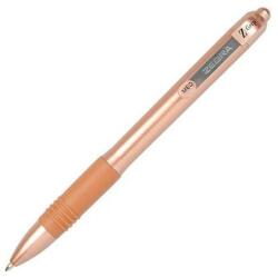 Zebra Golyóstoll, 0, 27 mm, nyomómechanizmussal, ZEBRA "Z-Grip Smooth Rose Gold", kék