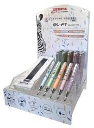 Zebra Golyóstoll, kijelzős, 0.24, teleszkópos, ZEBRA "SL-F1 B", kék, pasztell színek, 20 db