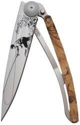 DEEJO 9CC202 TATTOO BROWN CAMO / Ultrakönnyű zsebkés alumínium nyéllel (9CC202)