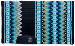  Cayuse Freak Turquoise türkizkék-mintás western show blanket (bemutató alátét) 79x97 cm