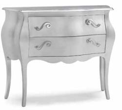 Settimo Comoda Castello bombata din lemn, 2 sertare, 100 x H 85 cm, stil clasic italian (EU474) Comoda