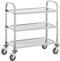 Royal Catering Cărucior de servire - 3 rafturi - 69 x 34 x 3 cm - 81 kg - Royal Catering RCSW-111 (RCSW-111)