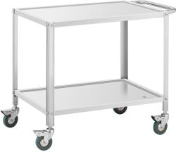 Royal Catering Cărucior de servire - 2 rafturi - 80 x 57 x 3, 5 cm - distanța 53 cm - 100 kg - Royal Catering RCGW 12 (RCGW 12)