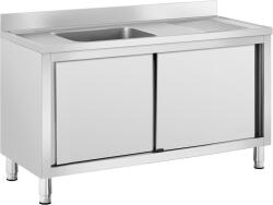 Royal Catering Chiuvetă bucătărie - 1 bazin - Royal Catering - Oţel inoxidabil - 140 x 60 cm RC-IKS05 (RC-IKS05)