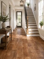 Linoleum PVC, Country Dark Confort, Maro, Latime 2.5 m, Imitatie Parchet, Suport Pasla (CountryDark-2525)