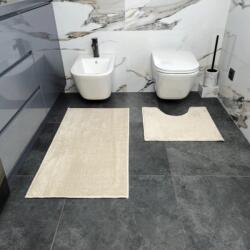 Joy Set 2 Covorase de Baie Antiderapante Joy, Ivory, Marimi 57 100 cm si 57 50 cm, Poliester, Grosime Totala 7 mm Covor