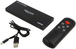 Delock Switch HDMI 2.1 Ultra High Speed cu LED - Comutator Negru (18657)