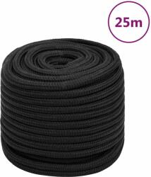 vidaXL Franghie de barca din polipropilena neagra 18 mm, 25 m (152523)