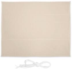 Relaxdays Téglalap Alakú Napvitorla 5 x 6 m, Vízálló, UV-álló, Feszítőkötelekkel, Teraszra és Erkélyre, Bézs