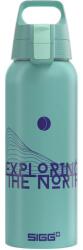SIGG WMB Pathfinder Glacier Alumínium Kulacs - 1 L, Kék Mintás, BPA-mentes, Szénsavas Italhoz, Szivárgásmentes, Könnyű, Outdoor
