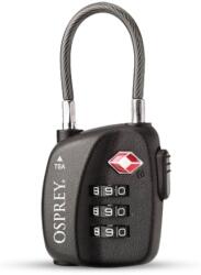 Osprey Travel Sentry TSA lakat 3 számtárcsás kombinációs lakat utazáshoz fekete