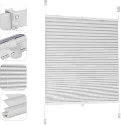 Sekey Plissé Fúrás Nélküli Sötétítő Roló, Klemmfix Ablakroló 70x130 cm, Feszített Átlátszatlan Napvédő Redőny, Fehér